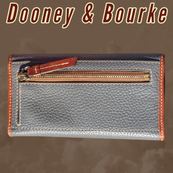 Bundle, Pebbled Leather Small Lexington in Orange & Continental Wallet in Grey